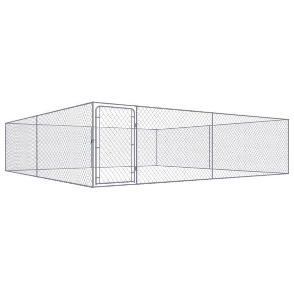 Chenil extérieur cage enclos parc animaux chien extérieur pour chiens acier galvanisé 4 x 4 x 1 m Chenil extérieur cage enclos parc animaux chien extérieur pour chiens acier galvanisé 4 x 4 x 1 m
