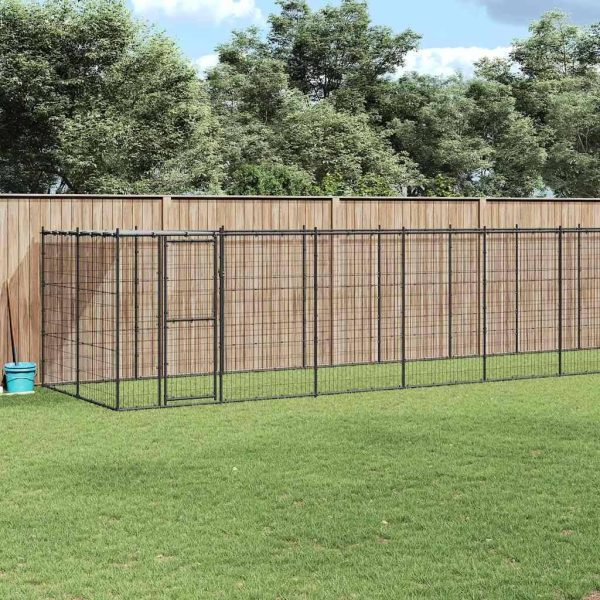 Chenil extérieur Acier avec toit 26,62 m² vidaXL 3082297 Chenil extérieur Acier avec toit 26,62 m² vidaXL 3082297