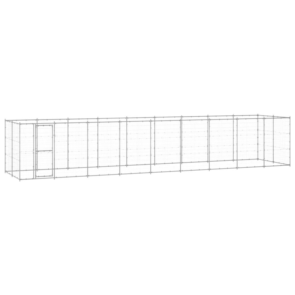 Chenil extérieur Acier galvanisé 21,78 m² vidaXL 3082311