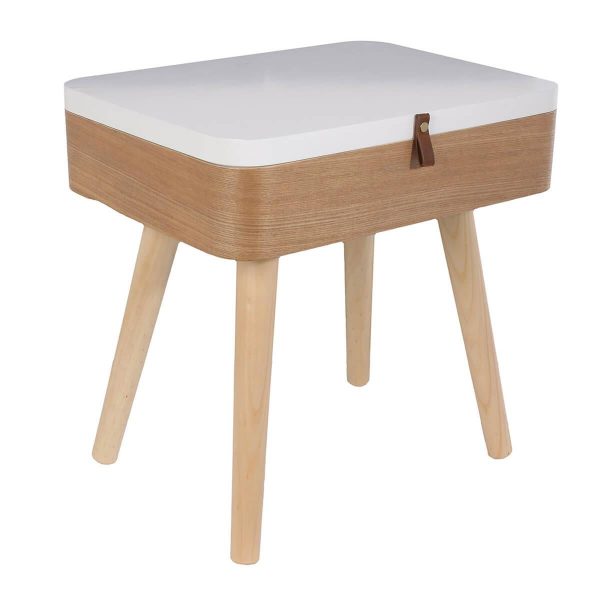 Chevet Vintage avec Porte Abattante – ELANNA Chevet Vintage avec Porte Abattante – ELANNA