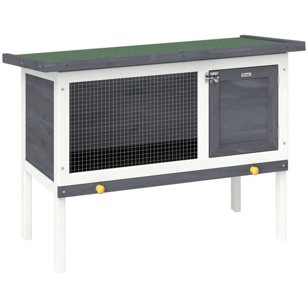 Clapier sur Pieds en Bois de Pin pour Lapin Toit Bitumé Ouvrant 90cm Gris – ComfortXL Outdoor Living Clapier sur Pieds en Bois de Pin pour Lapin Toit Bitumé Ouvrant 90cm Gris – ComfortXL Outdoor Living