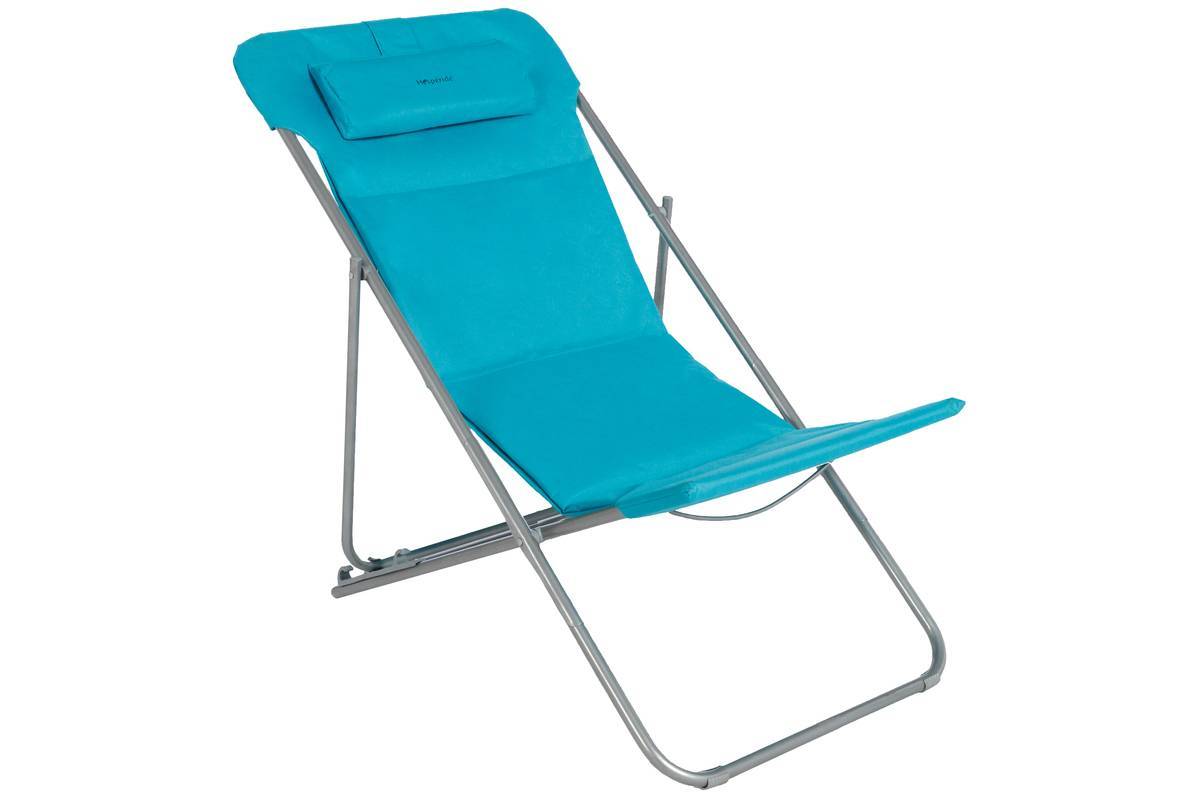 Chilienne de jardin pliante "Bilbao" lagon acier traité époxy en polyester Hespéride