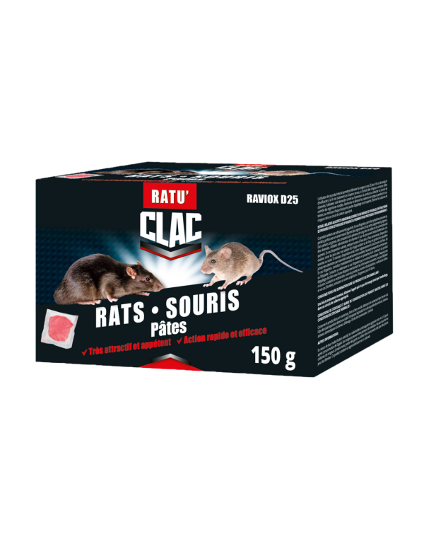 Clac Raticide Rats Souris Pates150g – Clac Clac Raticide Rats Souris Pates150g – Clac