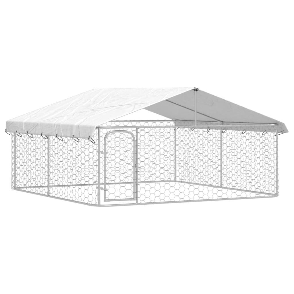 Chenil d'extérieur - Cage d'extérieur - Chenil de jardin avec toit 300x300x150 cm