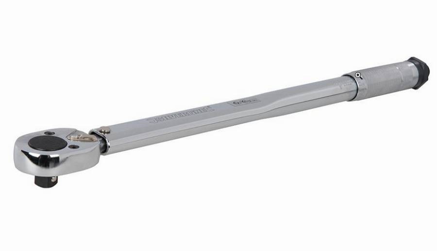 Clé dynamométrique SILVERLINE 1/2' - de 28 à 210 Nm - 633567