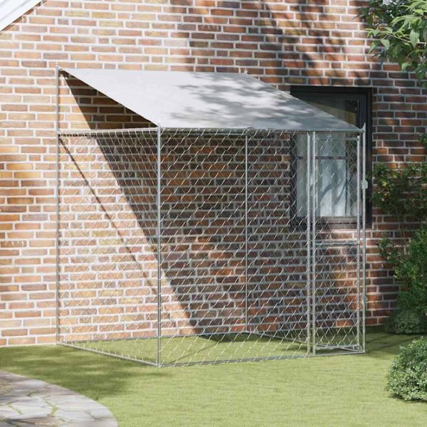 Chenil extérieur pour grand chien 2x2m en acier et PE résistant – ComfortXL Outdoor Living Chenil extérieur pour grand chien 2x2m en acier et PE résistant – ComfortXL Outdoor Living