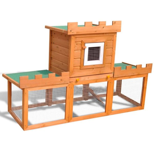 Clapier large d’extérieur avec 1 seule maison vidaXL 170173 Clapier large d’extérieur avec 1 seule maison vidaXL 170173