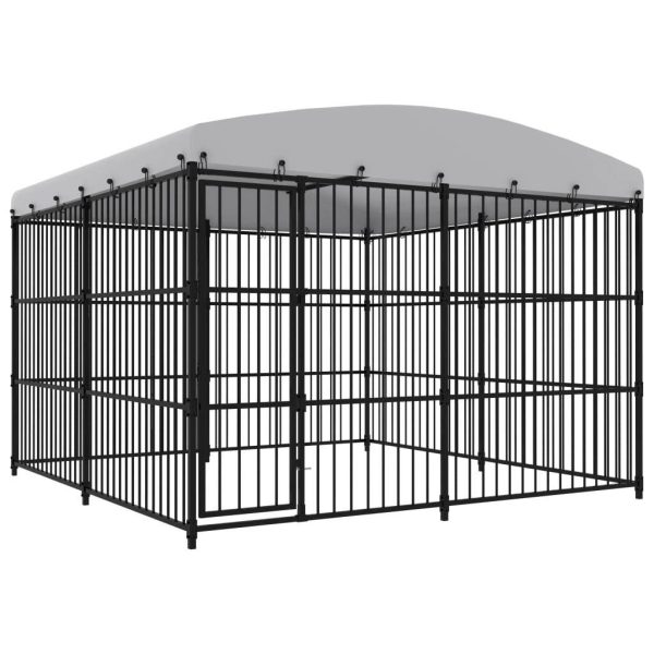 Chenil extérieur cage enclos parc animaux chien extérieur avec toit 300 x 300 x 210 cm