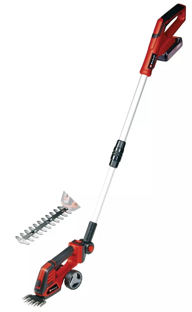 Cisaille gazon/taille-buissons GE-CG 18/100 Li T - 18V - lames 100/200mm - manche télescopique Einhell