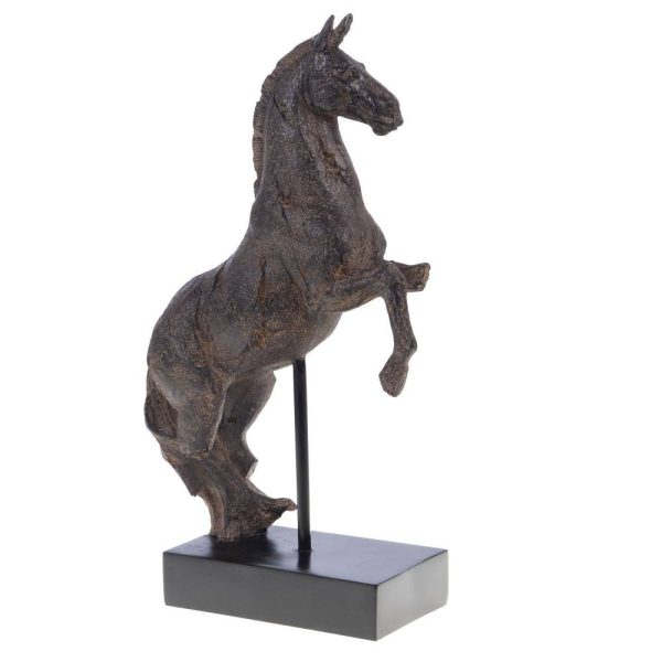Cheval rustique cabre sur socle Cheval rustique cabre sur socle