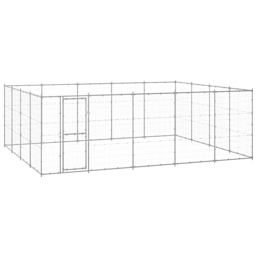 Chenil extérieur Acier galvanisé 24,2 m² vidaXL 3082319