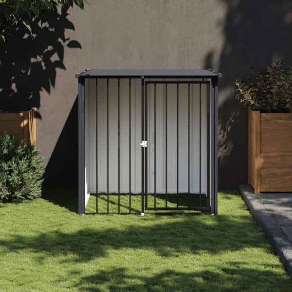 Chenil extérieur pour chien en acier galvanisé avec toit Noir 110cm – ComfortXL Pet Living Chenil extérieur pour chien en acier galvanisé avec toit Noir 110cm – ComfortXL Pet Living