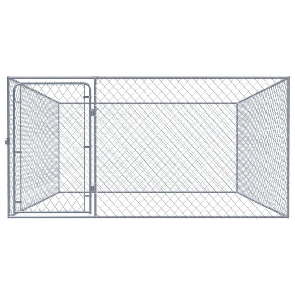 Chenil d’extérieur – Cage d’extérieur – Chenil de jardin pour chiens Acier galvanisé 2x2x1 m