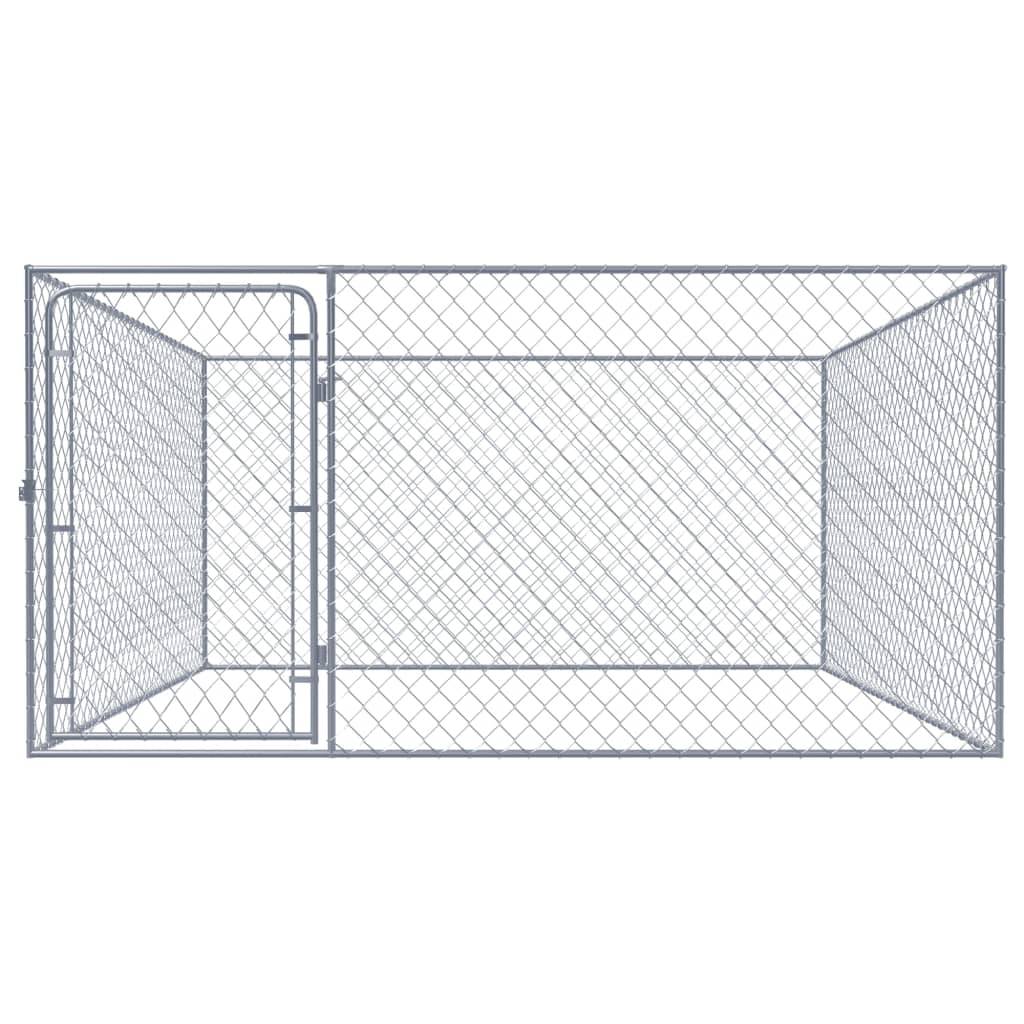 Chenil d'extérieur - Cage d'extérieur - Chenil de jardin pour chiens Acier galvanisé 2x2x1 m