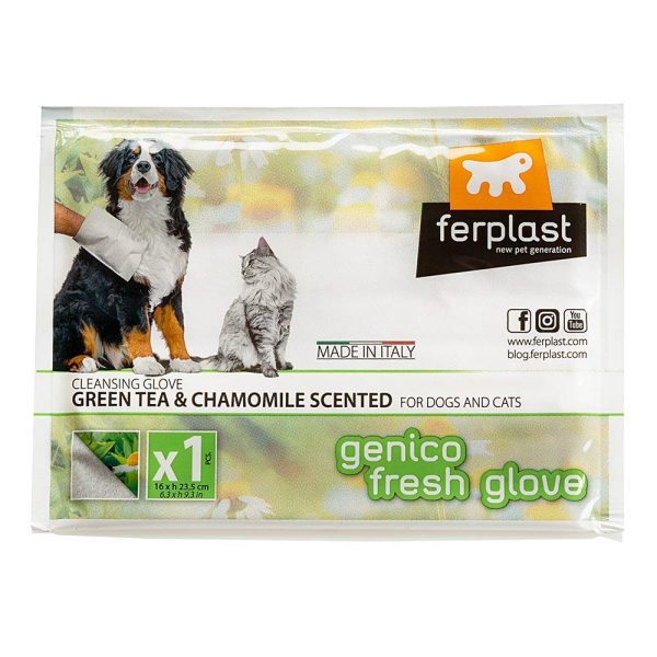 Chiffon de nettoyage GENICO FRESH GLOVE pour l’Hygiène des Chiens et Chats, Gant Humide, sans Rinçage, ne Modifie pas le pH Chiffon de nettoyage GENICO FRESH GLOVE pour l’Hygiène des Chiens et Chats, Gant Humide, sans Rinçage, ne Modifie pas le pH