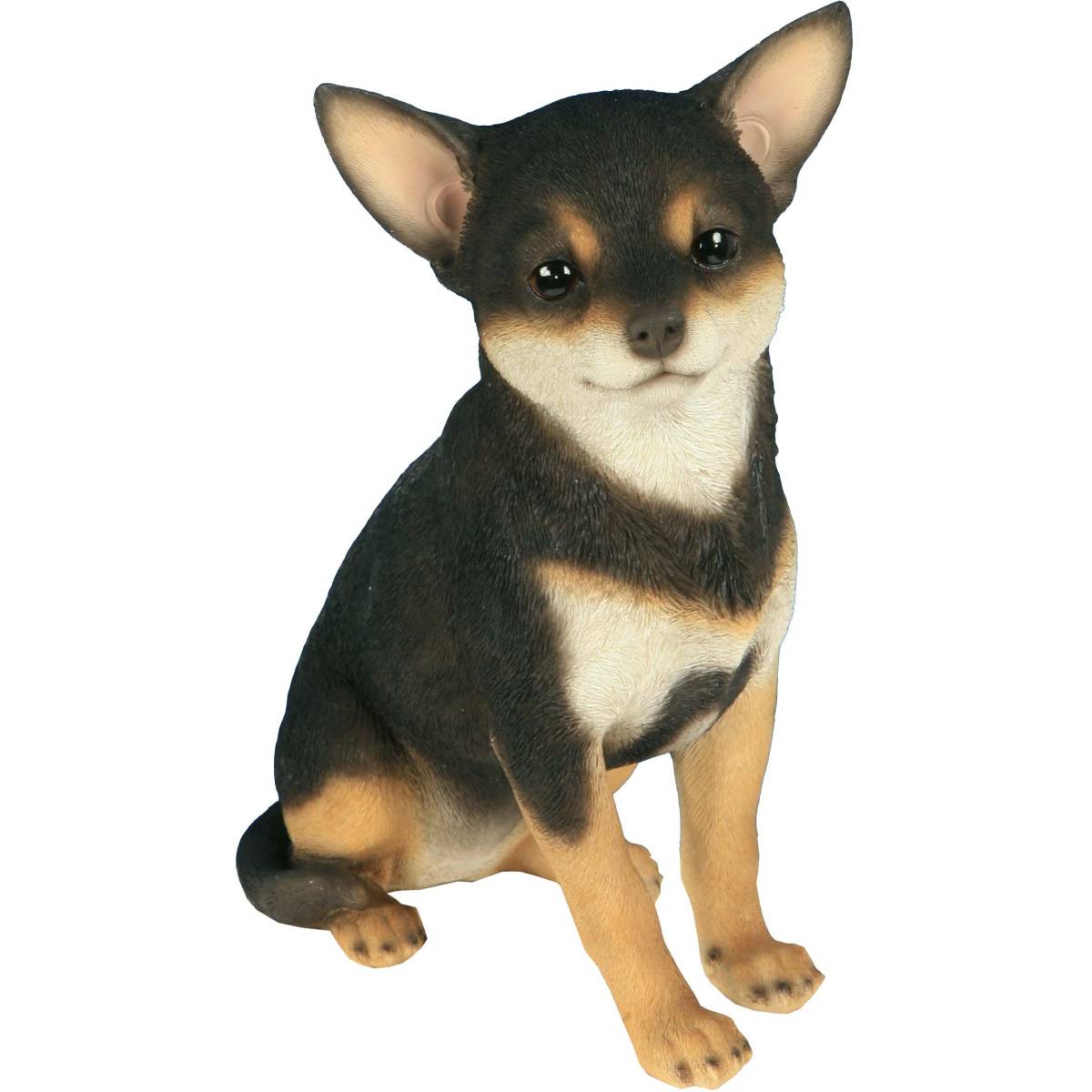 Chihuahua assis en résine 24 cm