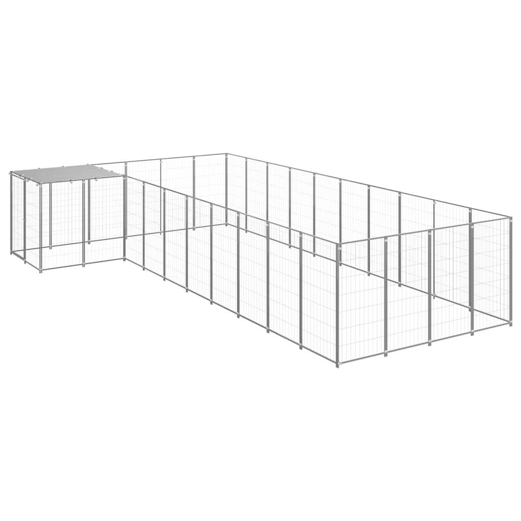 Chenil extérieur 13,31 m² acier avec toit de protection jardin Argenté – ComfortXL Outdoor Living