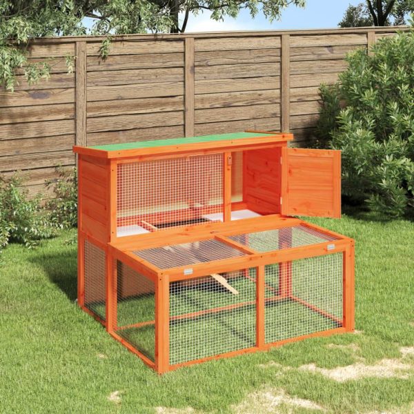 Clapier Extérieur en Bois de Pin pour Lapin avec Enclos sur 2 Niveaux 102x90x84,5 cm – ComfortXL Pet Living Clapier Extérieur en Bois de Pin pour Lapin avec Enclos sur 2 Niveaux 102x90x84,5 cm – ComfortXL Pet Living