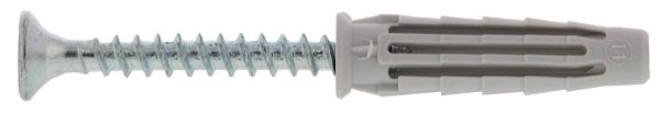 Cheville nylon universelle pour matériaux pleins et creux 8x40mm avec vis boîte de 50 – SPIT – 565648 Cheville nylon universelle pour matériaux pleins et creux 8x40mm avec vis boîte de 50 – SPIT – 565648