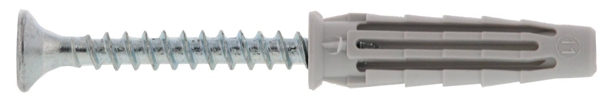 Cheville nylon universelle pour matériaux pleins et creux 10x50mm avec vis boîte de 25 - SPIT - 565649