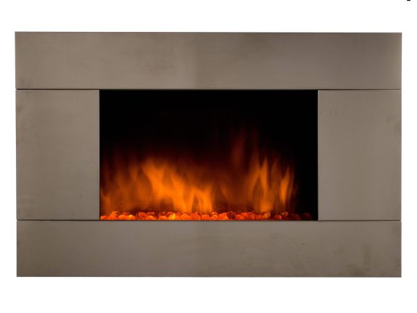 Cheminée électrique Murale Pure Inox 90 cm Effet Flammes LED Chemin’Arte Cheminée électrique Murale Pure Inox 90 cm Effet Flammes LED Chemin’Arte