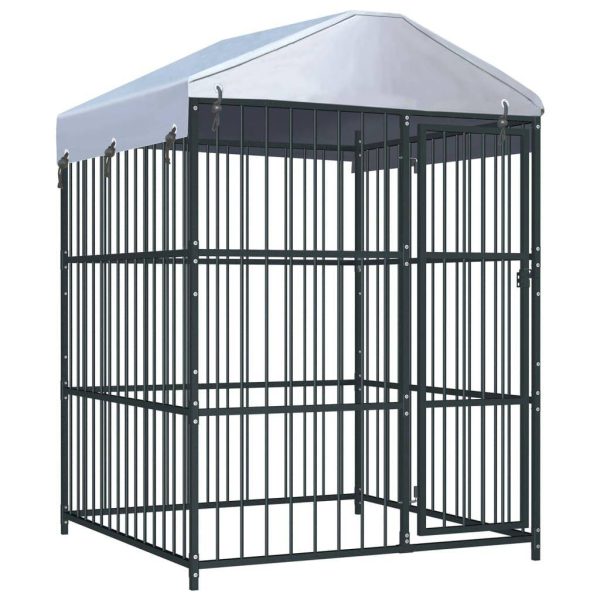Chenil extérieur cage enclos parc animaux chien d’extérieur avec toit pour chiens 150 x 150 x 210 cm Chenil extérieur cage enclos parc animaux chien d’extérieur avec toit pour chiens 150 x 150 x 210 cm