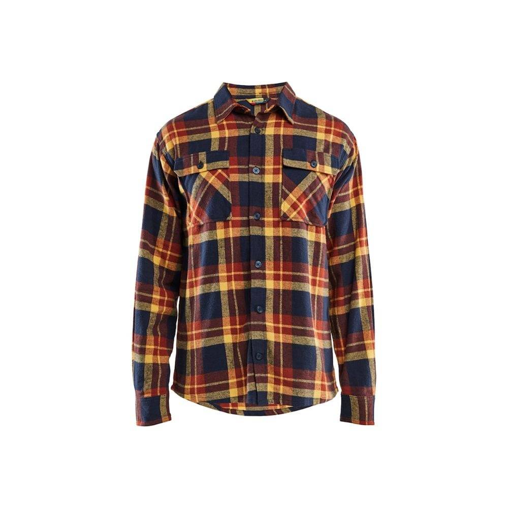 Chemise flanelle BLAKLADER STRIKER Orange / Marine L