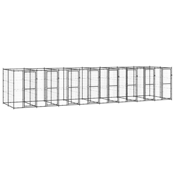 Chenil extérieur cage enclos parc animaux chien extérieur acier 19,36 m² Chenil extérieur cage enclos parc animaux chien extérieur acier 19,36 m²