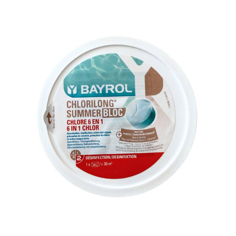 Chlorilong Summer Chlore stabilisé 6 en 1 Bayrol - 0,5kg -