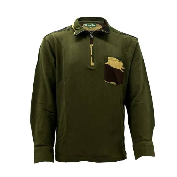 Chemise F1 col zippé 100% coton kaki camo CE taille M à 3XL Ducatillon Chemise F1 col zippé 100% coton kaki camo CE taille M à 3XL Ducatillon