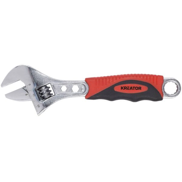 Clé à molette CR-V poignée grip Kreator – 150 mm Clé à molette CR-V poignée grip Kreator – 150 mm