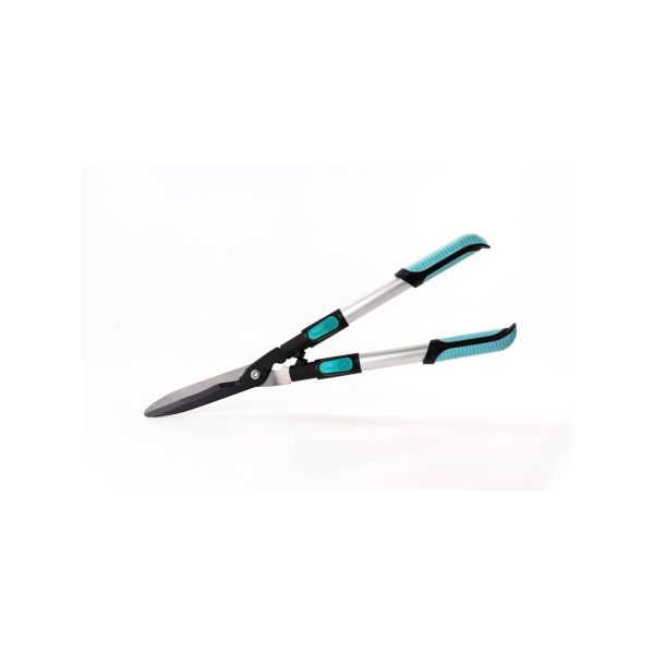Cisaille à haie lame ondulée – Suan – Manche télescopique – Dimensions : 62-80 x 19-25 x 3 cm