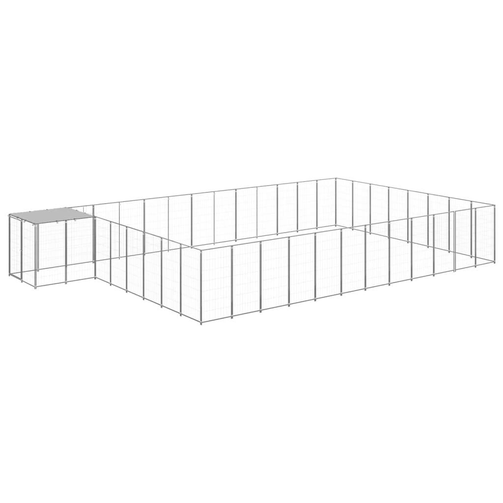 Chenil Argenté 30,25 m² Acier vidaXL 3082236