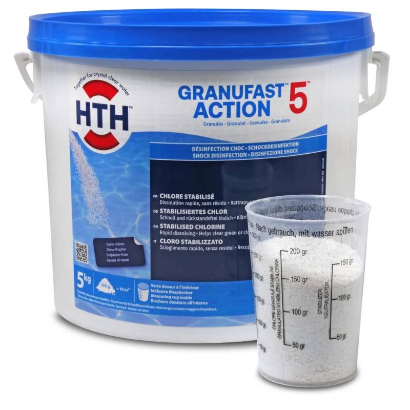 Chlore choc stabilisé hth® GRANUFAST Action 5 - 5 kg -