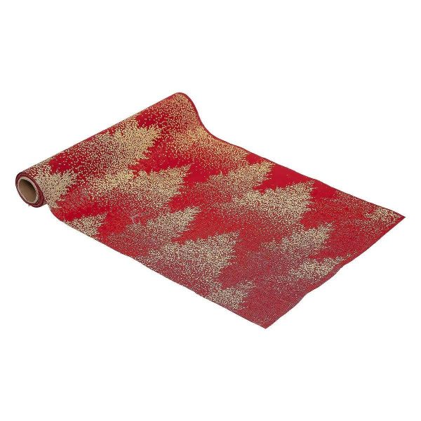 Chemin de Table «Sapin Paillettes» 28x300cm Rouge Chemin de Table «Sapin Paillettes» 28x300cm Rouge