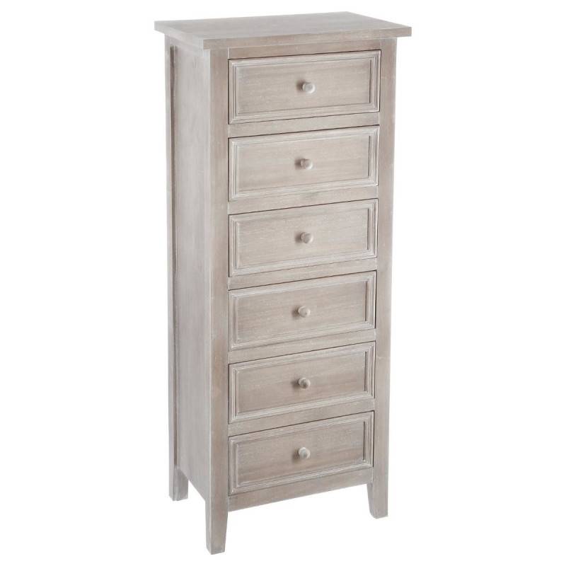 Chiffonnier 6 tiroirs Charme bois Atmosphera