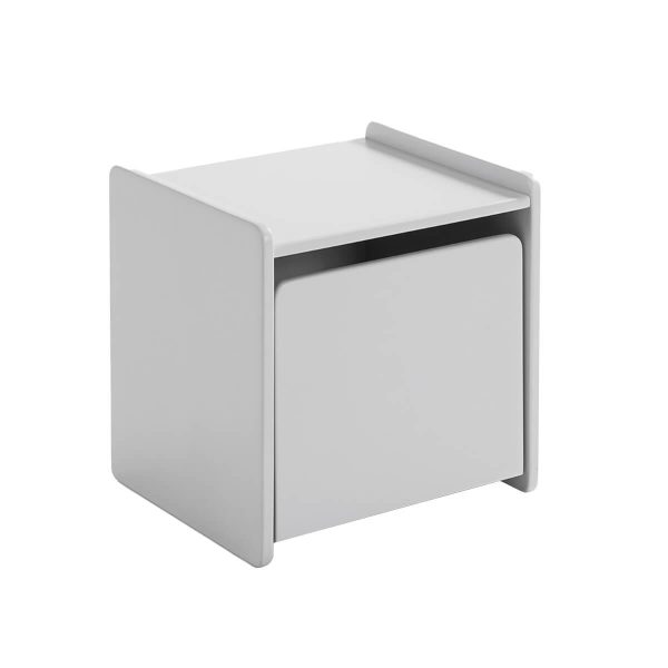 Chevet 1 Porte avec Rebords Gris – BODHI GREY Chevet 1 Porte avec Rebords Gris – BODHI GREY