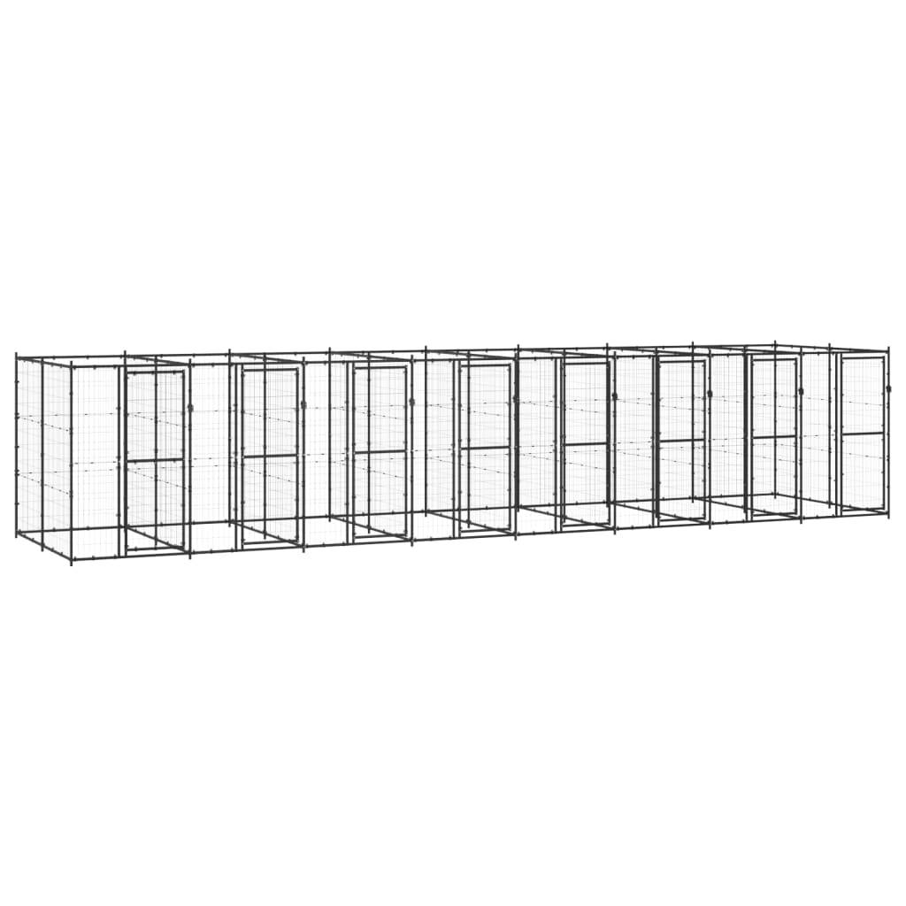 Chenil extérieur Acier 19,36 m² vidaXL 3082266