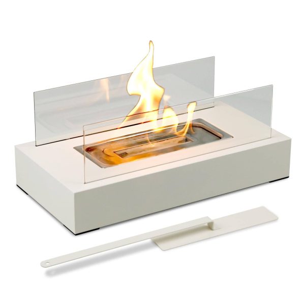 Cheminée de table pour balcon, décoration, intérieur et extérieur, ambiance feu de camp, Blanc-Lytech Cheminée de table pour balcon, décoration, intérieur et extérieur, ambiance feu de camp, Blanc-Lytech