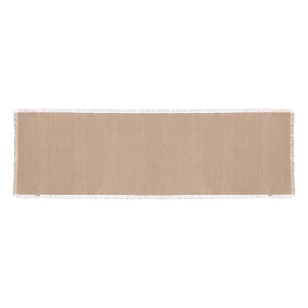 Chemin de table à franges – SECRET DE GOURMET – Coton – Beige