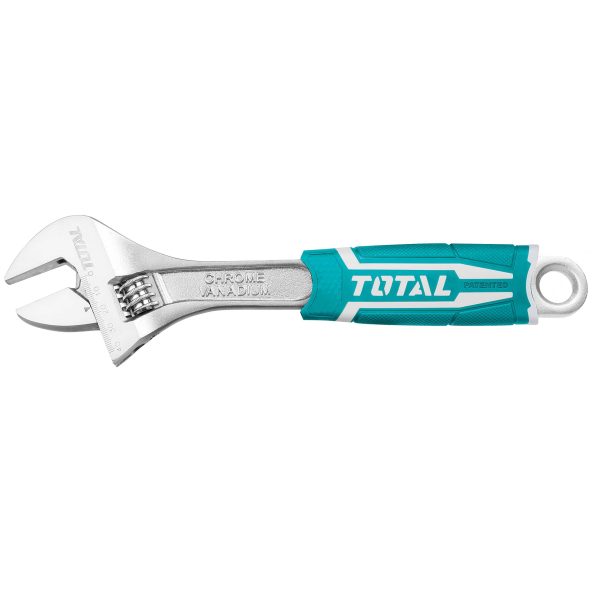 Clé à molette THT101 – 200 mm/ouverture 0-30 mm – Chromo-vanadium (Cr-V) | TOTAL Clé à molette THT101 – 200 mm/ouverture 0-30 mm – Chromo-vanadium (Cr-V) | TOTAL