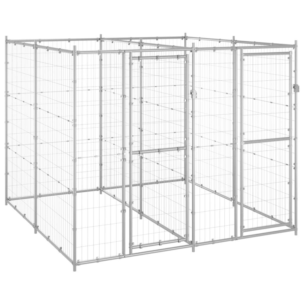 Chenil extérieur Acier galvanisé 4,84 m² vidaXL 3082282