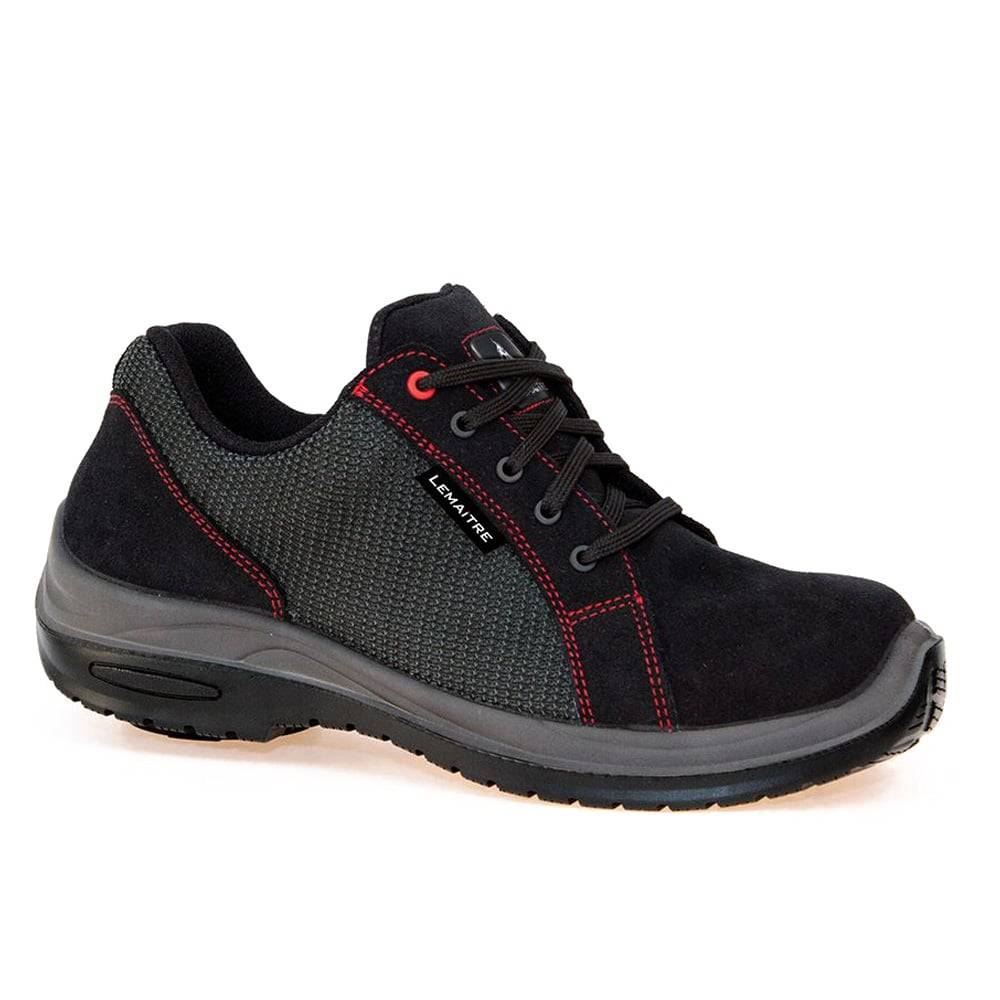 Chaussures de sécurité basses Lemaitre Roller S1P SRC-NOIR/ROUGE-36 Noir / Rouge 39