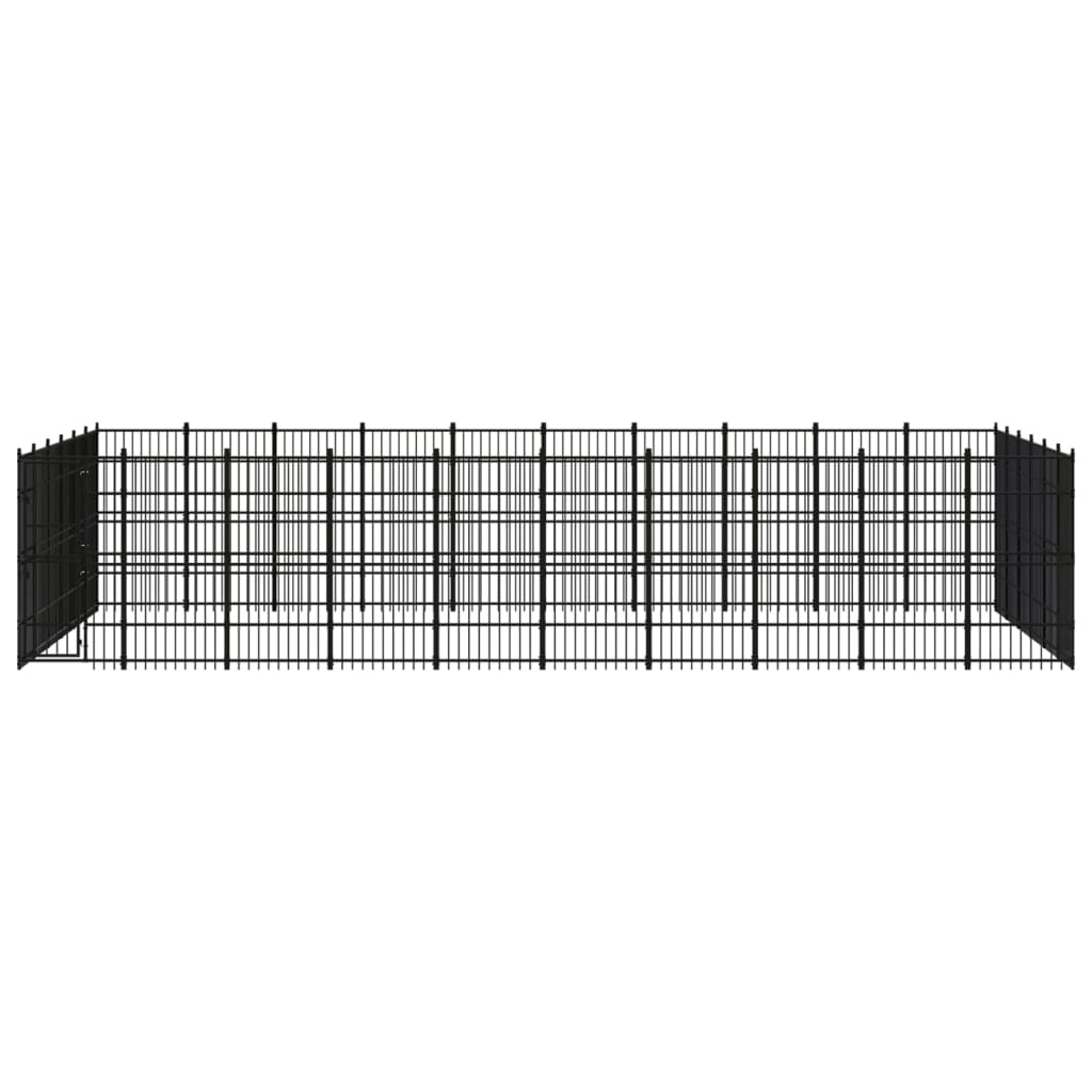 Chenil D'Extérieur Pour Chiens Acier 55,3 M² - vidaXL