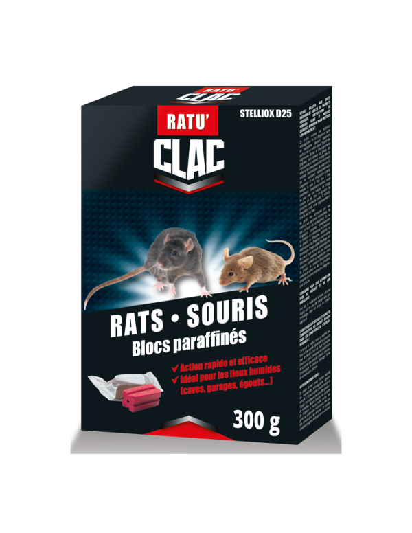 Clac Raticide Rats Souris Blocs150g – Clac Clac Raticide Rats Souris Blocs150g – Clac