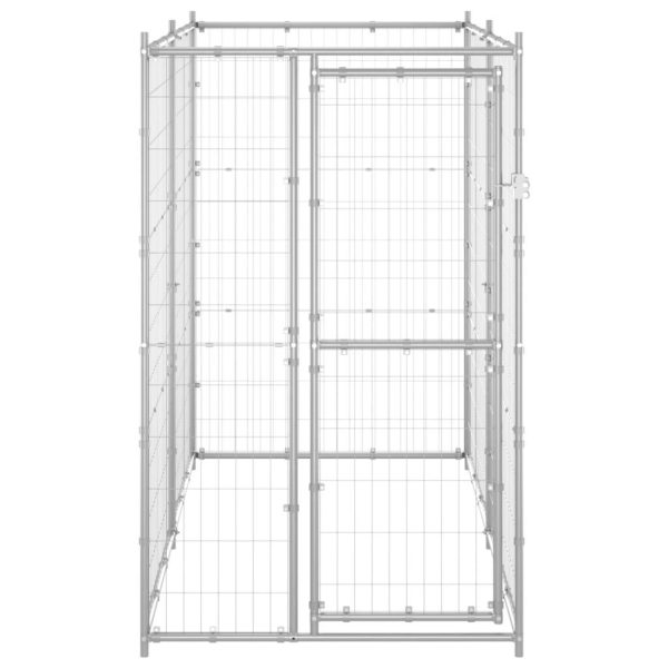 Chenil d’extérieur – Cage d’extérieur – Chenil de jardin pour chiens Acier galvanisé 110x220x180 cm