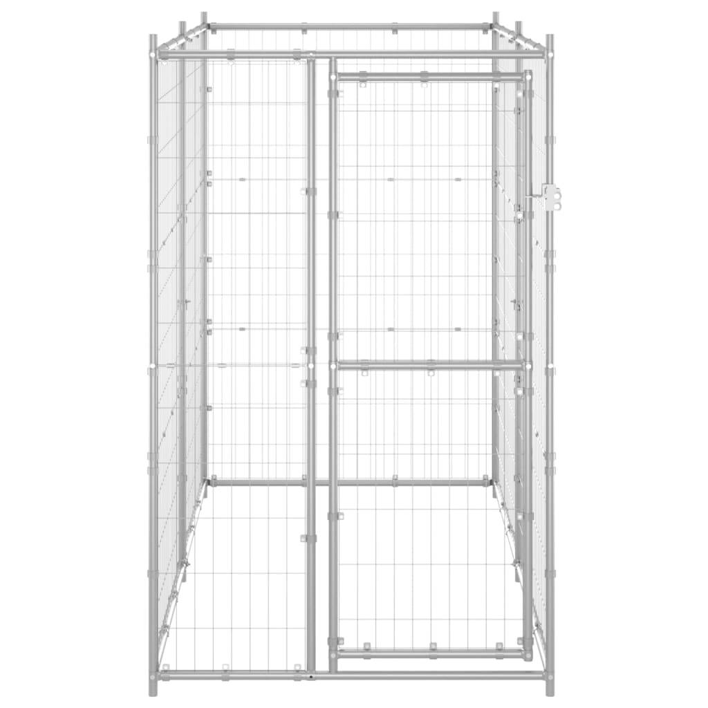 Chenil d'extérieur - Cage d'extérieur - Chenil de jardin pour chiens Acier galvanisé 110x220x180 cm