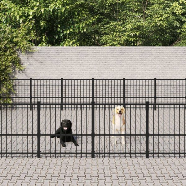 Chenil d’extérieur pour chiens Acier 33,87 m² vidaXL 3124643 Chenil d’extérieur pour chiens Acier 33,87 m² vidaXL 3124643