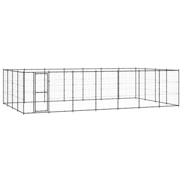 Chenil extérieur cage enclos parc animaux chien d’extérieur pour chiens acier 33,88 m² Chenil extérieur cage enclos parc animaux chien d’extérieur pour chiens acier 33,88 m²