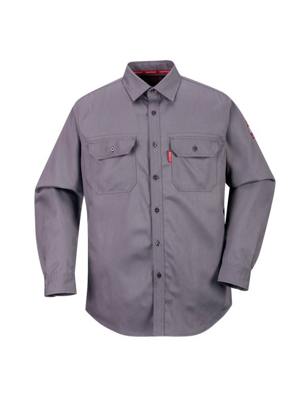 Chemise Bizflame 88/12 Couleur : Gris Taille 4xl – Portwest Chemise Bizflame 88/12 Couleur : Gris Taille 4xl – Portwest
